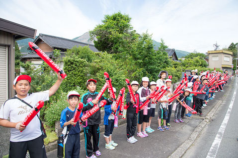 沿道の応援